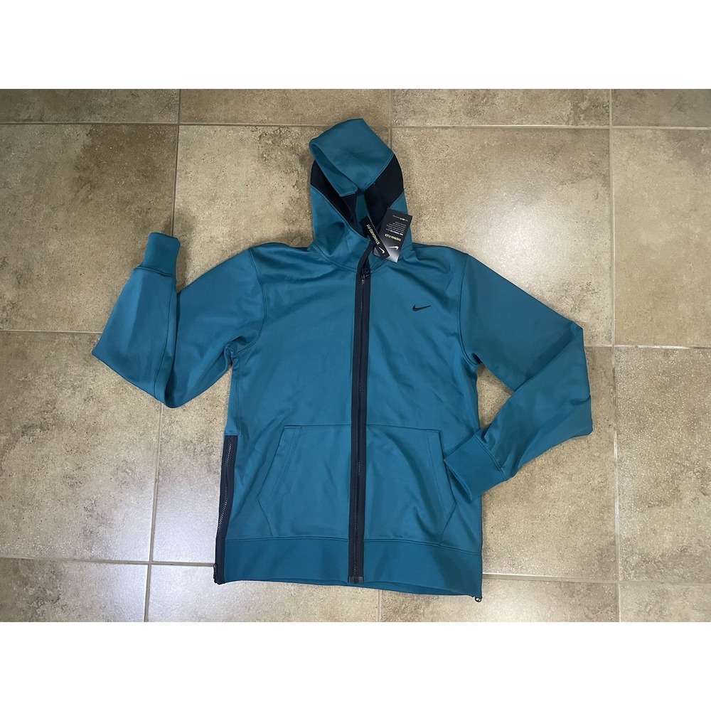 NWT Nike Therma Flex Mens Sz M Showtime Full Zip Hoodie Jacket Teal CK6548-381